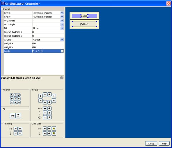 The GridBag Customizer - click for fullsize